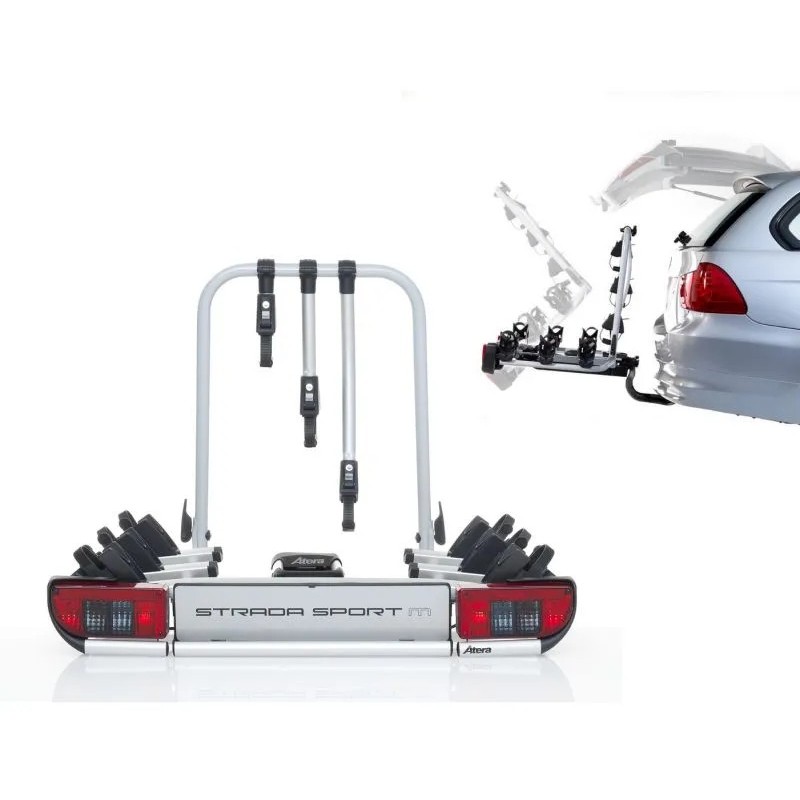 Bagażnik rowerowy na hak holowniczy Atera Strada Sport M srebrny 3 rowery 13 PIN ⬅️ sklep DOAN