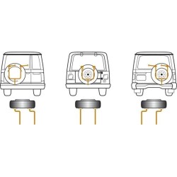 Bagażnik rowerowy na koło zapasowe Rider 3 rowery ⬅️ sklep DOAN