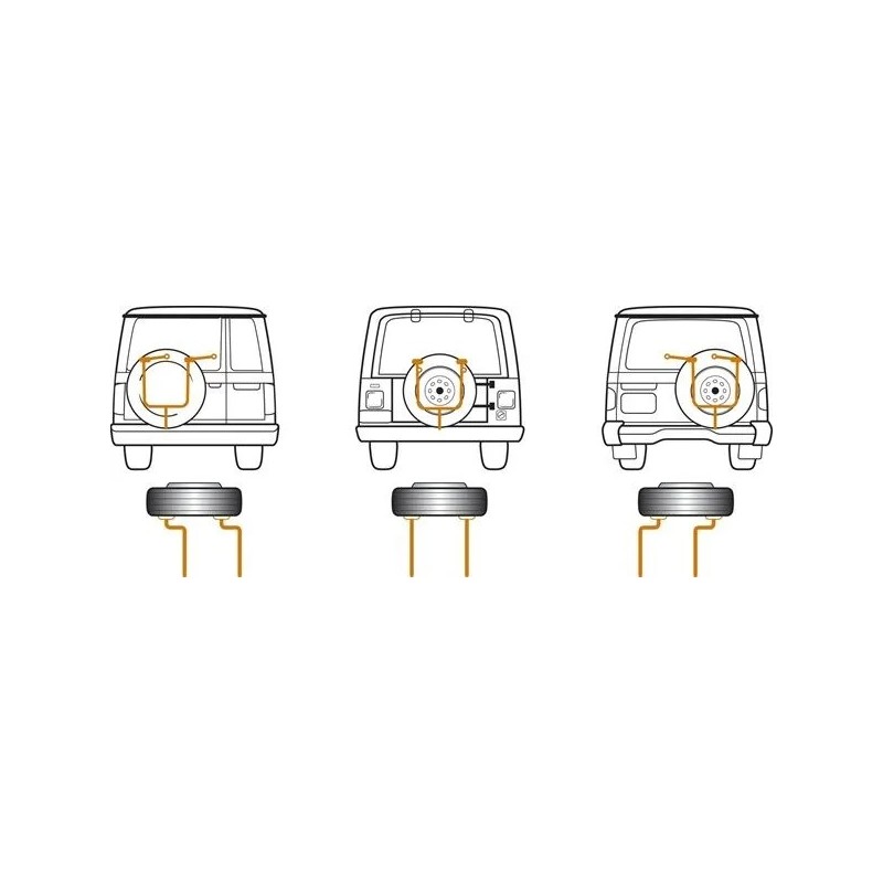 Bagażnik rowerowy na koło zapasowe Rider 3 rowery ⬅️ sklep DOAN