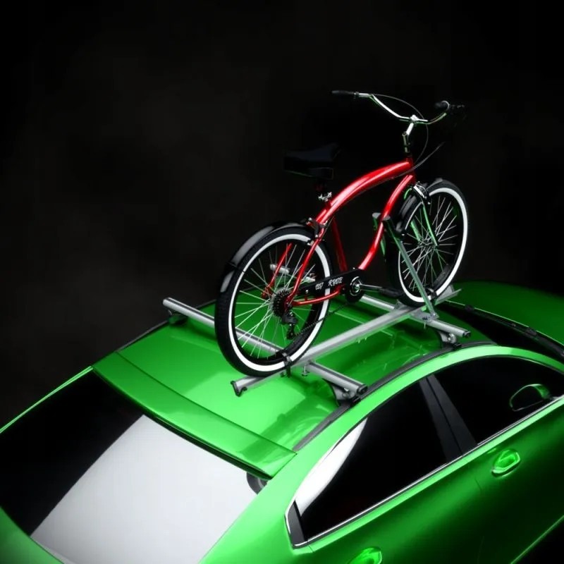 Uchwyt rowerowy na dach Amos srebrny ⬅️ sklep DOAN