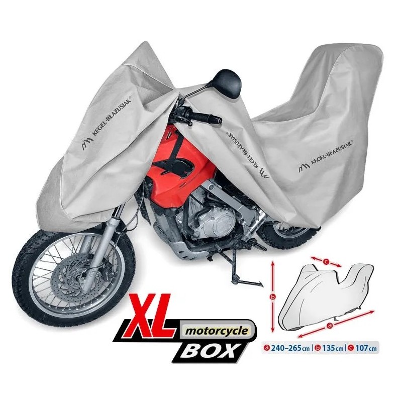 Pokrowiec na motocykl, dł. 240-265 cm + kufer Basic Garage XL BOX ⬅️ sklep DOAN