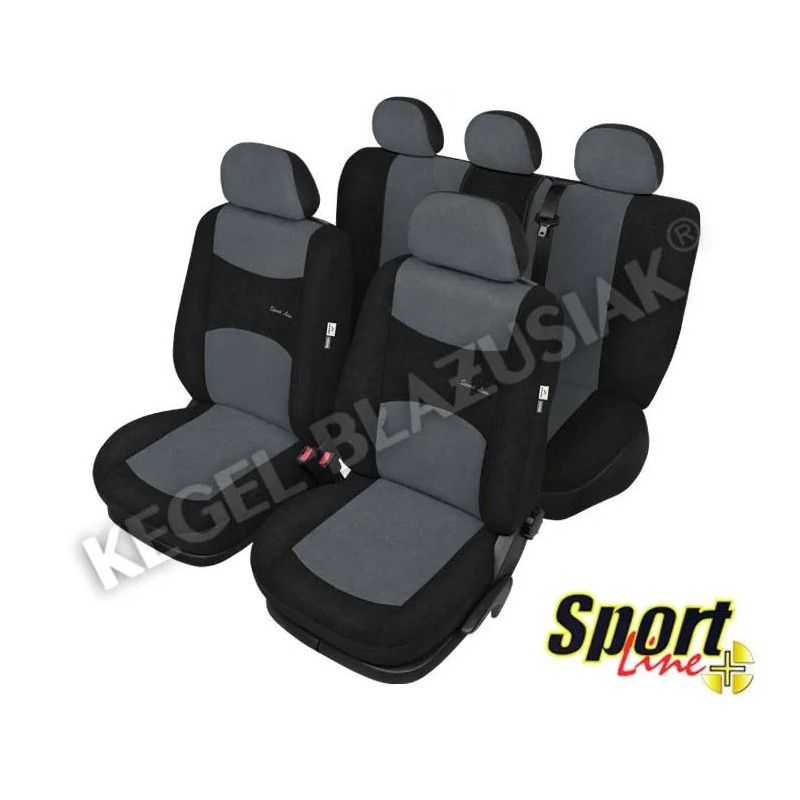 Pokrowce samochodowe SPORT LINE PLUS - popielate ⬅️ sklep DOAN