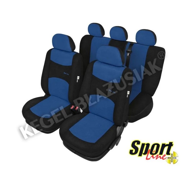 Pokrowce samochodowe SPORT LINE PLUS - niebieskie ⬅️ sklep DOAN