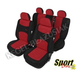Pokrowce samochodowe SPORT LINE PLUS - czerwone ⬅️ sklep DOAN