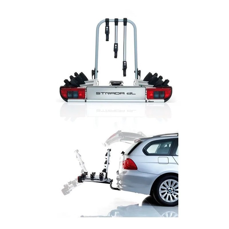 Bagażnik rowerowy na hak holowniczy Atera Strada DL srebrny 3 rowery 13 PIN ⬅️ sklep DOAN