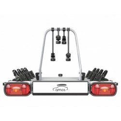 Bagażnik rowerowy na hak holowniczy Amos Giro srebrny 4 rowery 7 PIN ⬅️ sklep DOAN