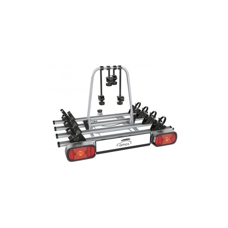 Bagażnik rowerowy na hak holowniczy Amos Giro srebrny 4 rowery 7 PIN ⬅️ sklep DOAN