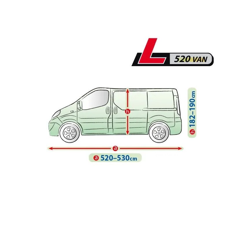 Plandeka na samochód MOBILE GARAGE rozmiar L 520 VAN ⬅️ sklep DOAN
