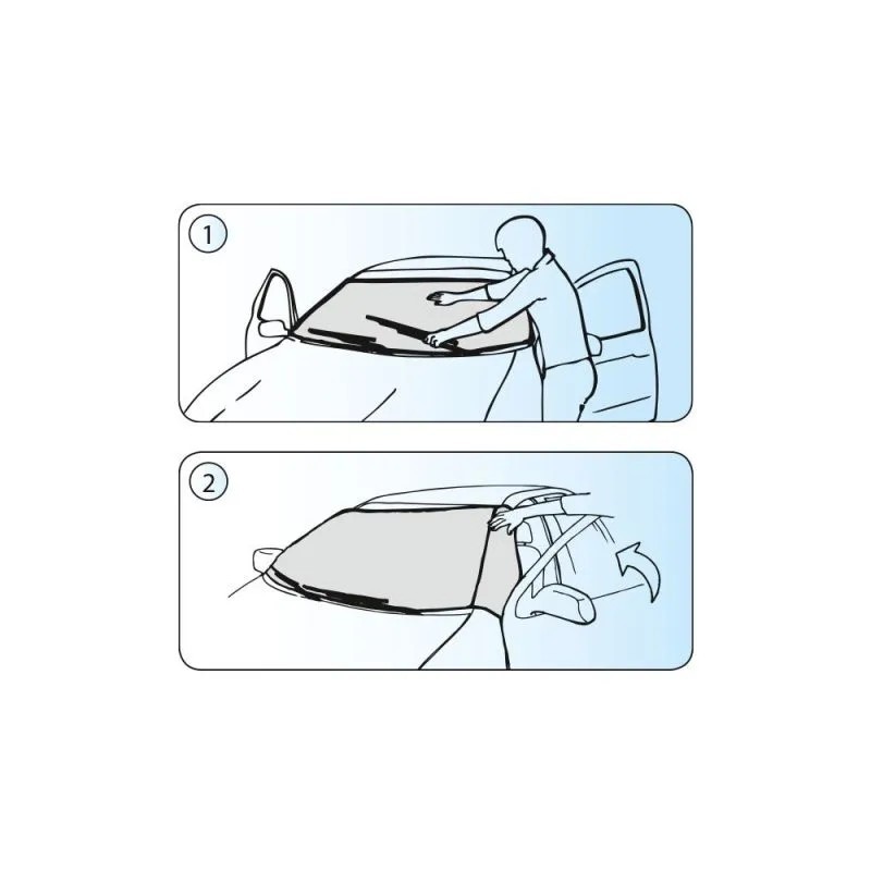 Przeciwszronowa osłona na dł. 120-160cm przedniej szyby WINTER L ⬅️ sklep DOAN