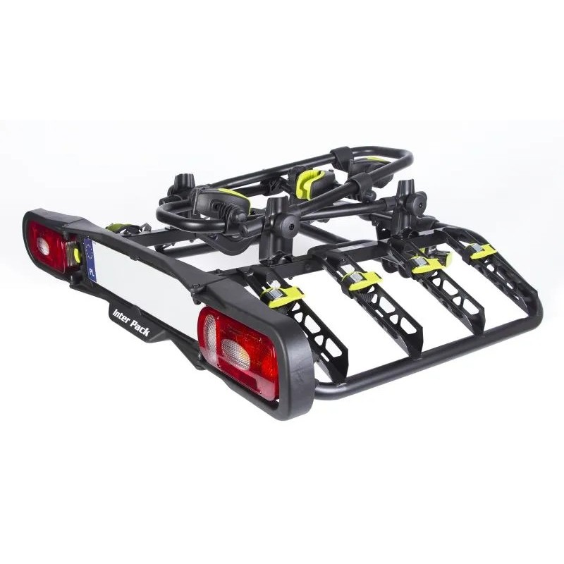 Bagażnik rowerowy na hak holowniczy Inter Pack Quattro czarny 4 rowery 13 PIN ⬅️ sklep DOAN