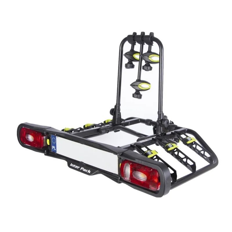 Bagażnik rowerowy na hak holowniczy Inter Pack Trio czarny 3 rowery 13 PIN ⬅️ sklep DOAN
