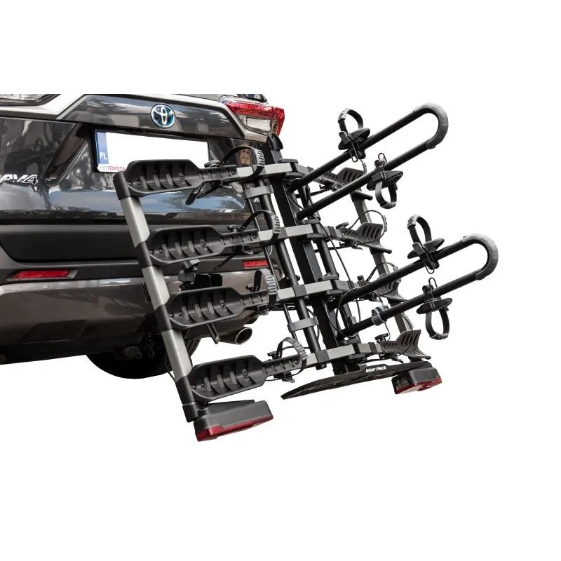 Bagażnik rowerowy na hak holowniczy Inter Pack New Spider czarny 4 rowery 13 PIN ⬅️ sklep DOAN