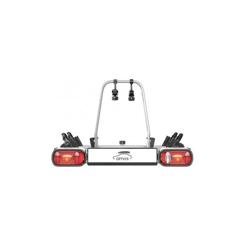 Bagażnik rowerowy na hak holowniczy Amos Giro srebrny 2 rowery 13 PIN ⬅️ sklep DOAN