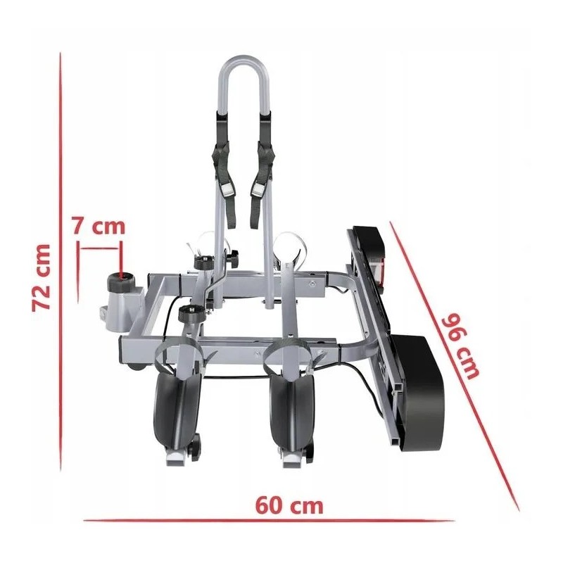 Bagażnik rowerowy na hak holowniczy Amos Tytan 2 rowery 13 PIN ⬅️ sklep DOAN