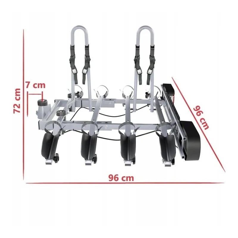 Bagażnik rowerowy na hak holowniczy Amos Tytan 4 rowery 13 PIN ⬅️ sklep DOAN