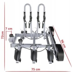 Bagażnik rowerowy na hak holowniczy Amos Tytan 3 rowery 13 PIN ⬅️ sklep DOAN