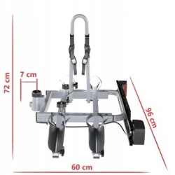 Bagażnik rowerowy na hak holowniczy Amos Tytan 2 rowery 7 PIN ⬅️ sklep DOAN