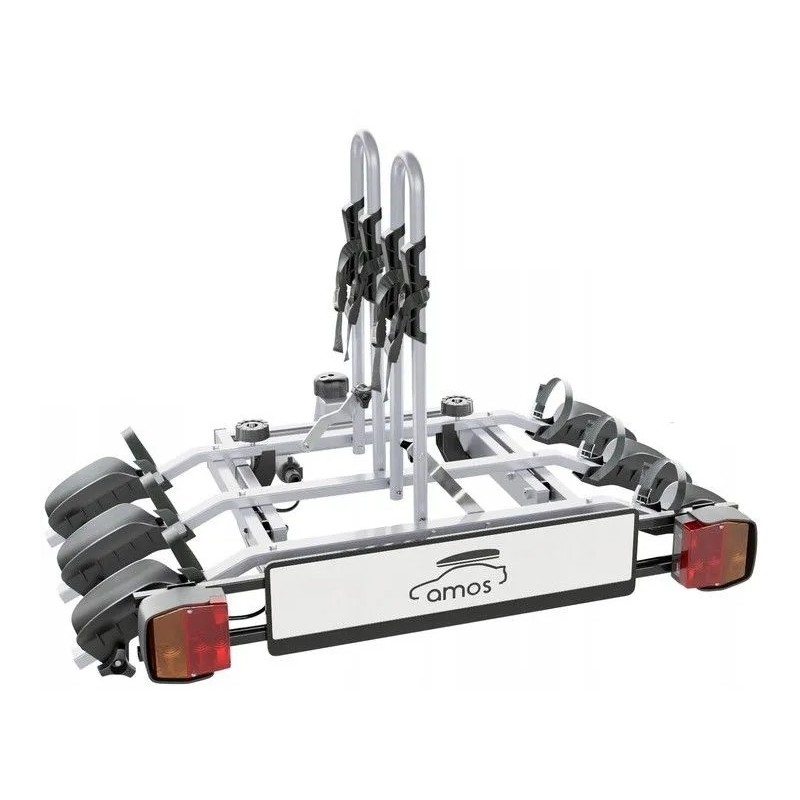 Bagażnik rowerowy na hak holowniczy Amos Tytan 3 rowery 7 PIN ⬅️ sklep DOAN