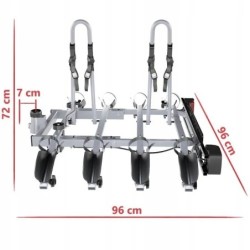 Bagażnik rowerowy na hak holowniczy Amos Tytan 4 rowery 7 PIN ⬅️ sklep DOAN