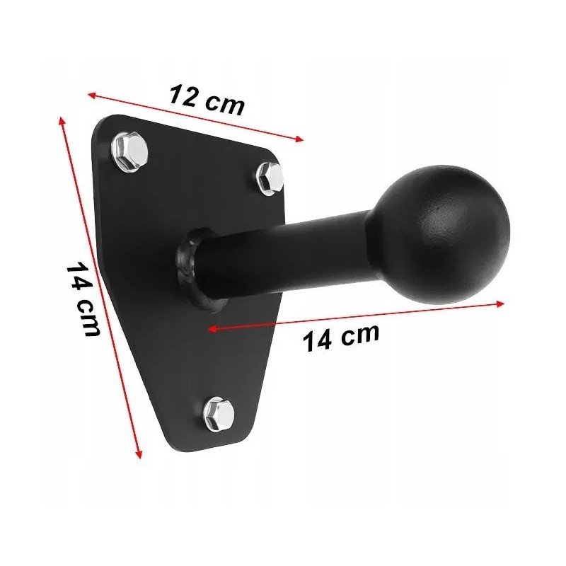 Wieszak ścienny z kulą Aguri do mocowania bagażnik&oacute;w na hak ⬅️ sklep DOAN