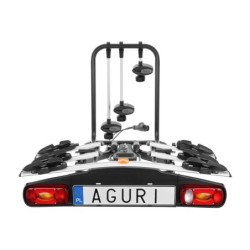 Bagażnik rowerowy na hak holowniczy Aguri Active Bike srebrny 3 rowery 13 PIN ⬅️ sklep DOAN