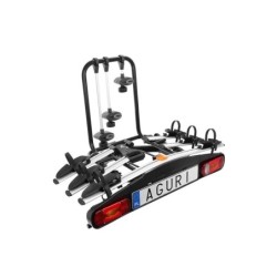 Bagażnik rowerowy na hak holowniczy Aguri Active Bike srebrny 3 rowery 13 PIN ⬅️ sklep DOAN