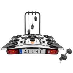 Bagażnik rowerowy na hak holowniczy Aguri Active Bike srebrny 4 rowery 13 PIN ⬅️ sklep DOAN