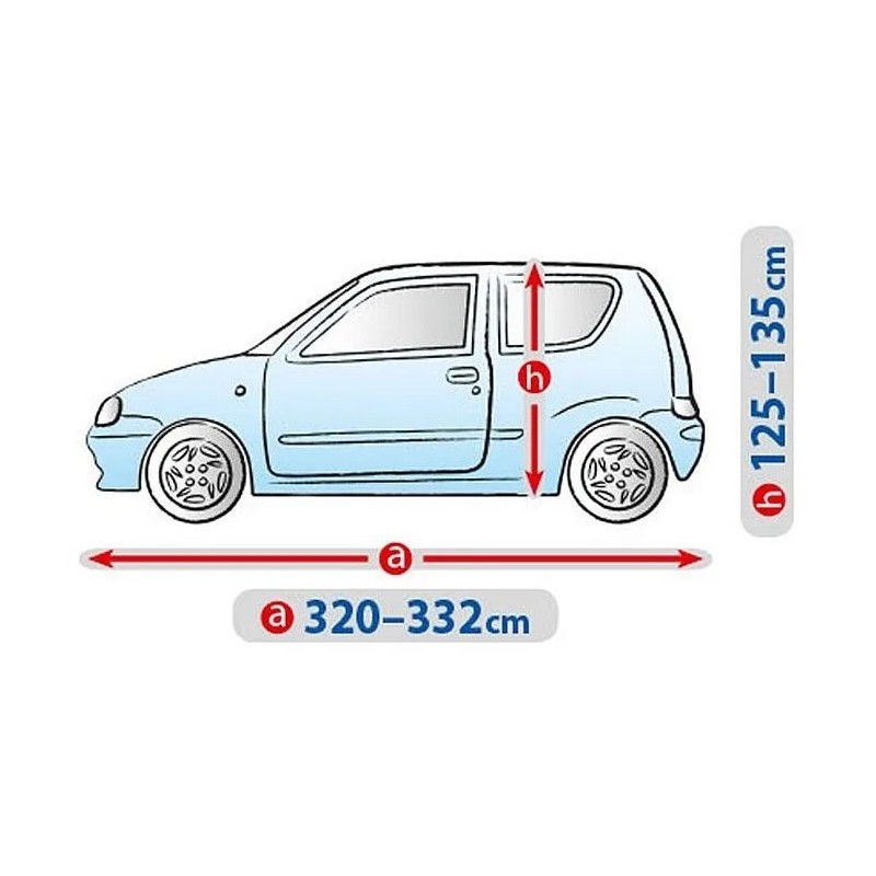 Plandeka na samochód BASIC GARAGE rozmiar S2 Hatchback ⬅️ sklep DOAN