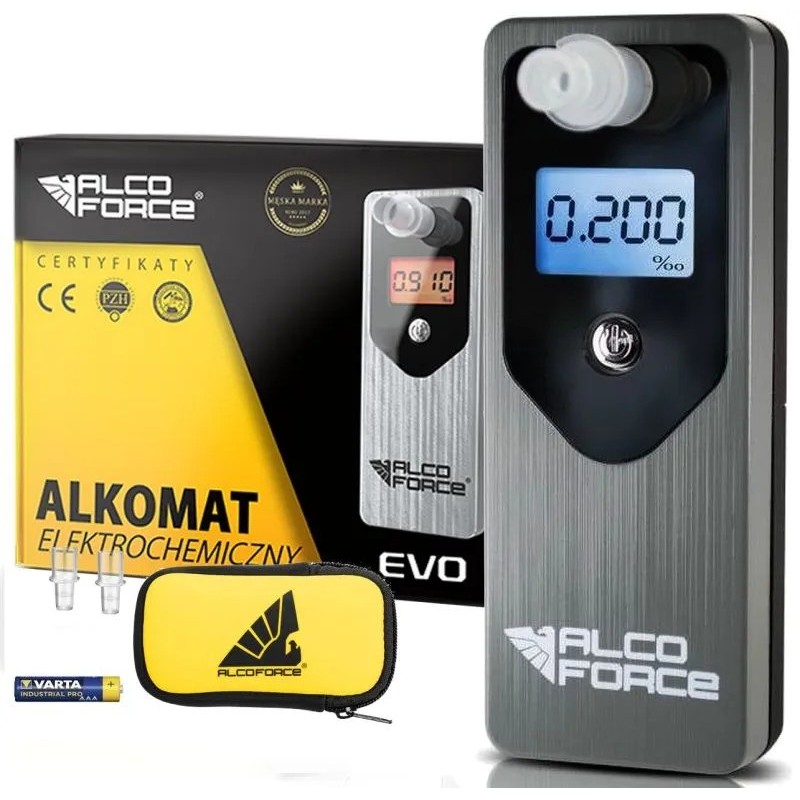 Alkomat elektrochemiczny ALCOFORCE EVO szary ⬅️ sklep DOAN