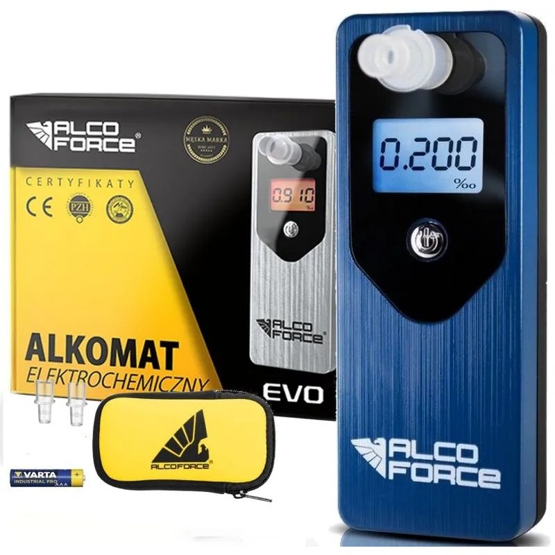 Alkomat elektrochemiczny ALCOFORCE EVO niebieski ⬅️ sklep DOAN