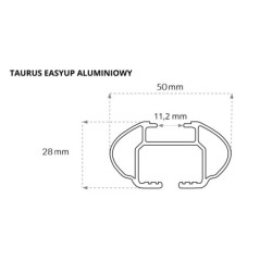 Bagażnik bazowy Taurus EasyUp aluminiowy (T2/156915) ⬅️ sklep DOAN