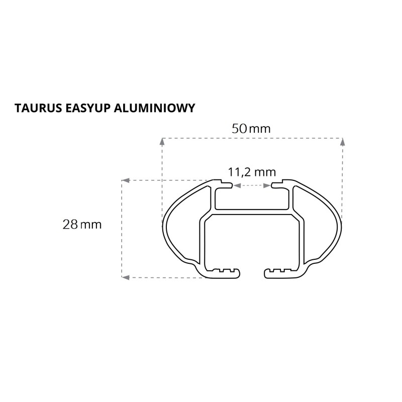Bagażnik bazowy Taurus EasyUp aluminiowy (T2/156915) ⬅️ sklep DOAN