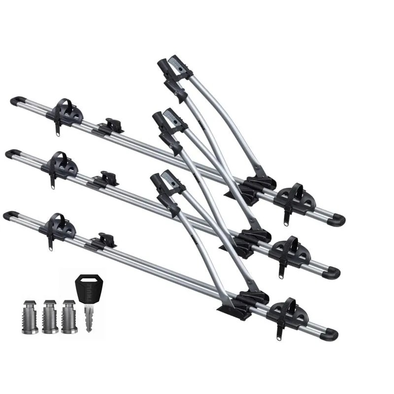 Uchwyt rowerowy na dach Thule Free Ride 532 srebrny zestaw x 3 sztuki ⬅️ sklep DOAN