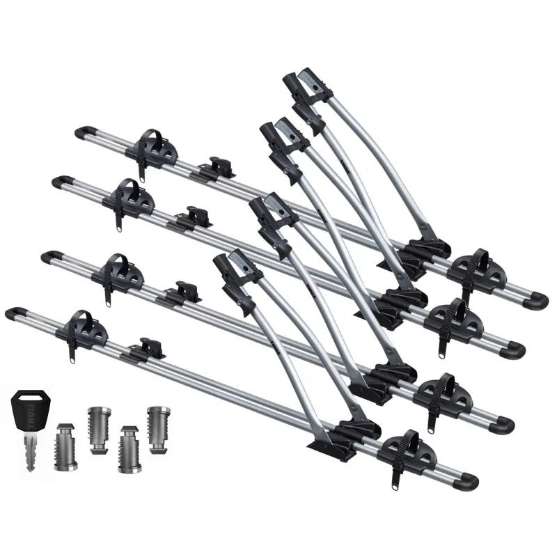 Uchwyt rowerowy na dach Thule Free Ride 532 srebrny zestaw x 4 sztuki ⬅️ sklep DOAN