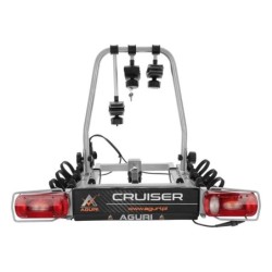 Bagażnik rowerowy na hak holowniczy Aguri Cruiser Ultimate srebrny 3 rowery 13 PIN ⬅️ sklep DOAN
