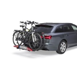 Bagażnik rowerowy na hak holowniczy Uebler i21S srebrny 2 rowery 13 PIN z czujnikiem parkowania ⬅️ sklep DOAN