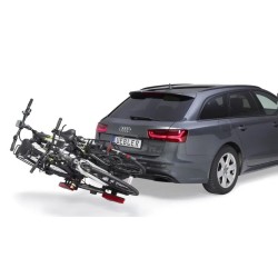 Bagażnik rowerowy na hak holowniczy Uebler i21S srebrny 2 rowery 13 PIN z czujnikiem parkowania ⬅️ sklep DOAN