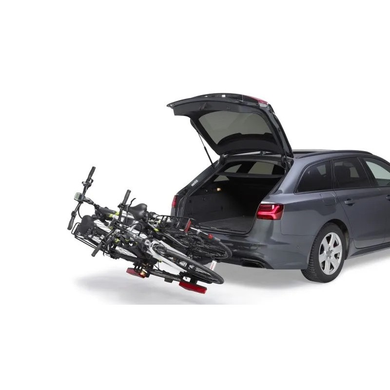 Bagażnik rowerowy na hak holowniczy Uebler i21S srebrny 2 rowery 13 PIN z czujnikiem parkowania ⬅️ sklep DOAN