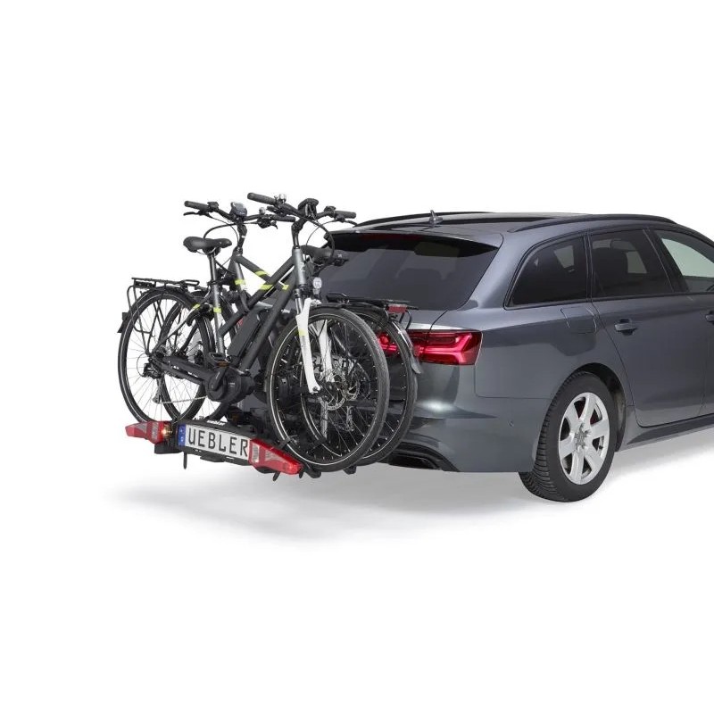 Bagażnik rowerowy na hak holowniczy Uebler i21S srebrny 2 rowery 13 PIN ⬅️ sklep DOAN