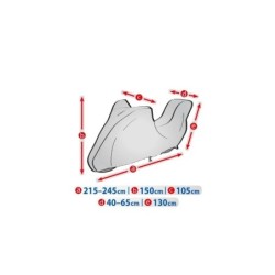 Pokrowiec na motocykl, dł. 215-245 cm + kufer Basic Garage ADVENTURE BOX ⬅️ sklep DOAN