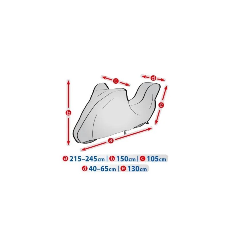 Pokrowiec na motocykl, dł. 215-245 cm + kufer Basic Garage ADVENTURE BOX ⬅️ sklep DOAN