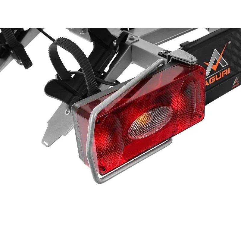 Bagażnik rowerowy na hak holowniczy Aguri Cruiser srebrny 3 rowery 13 PIN ⬅️ sklep DOAN
