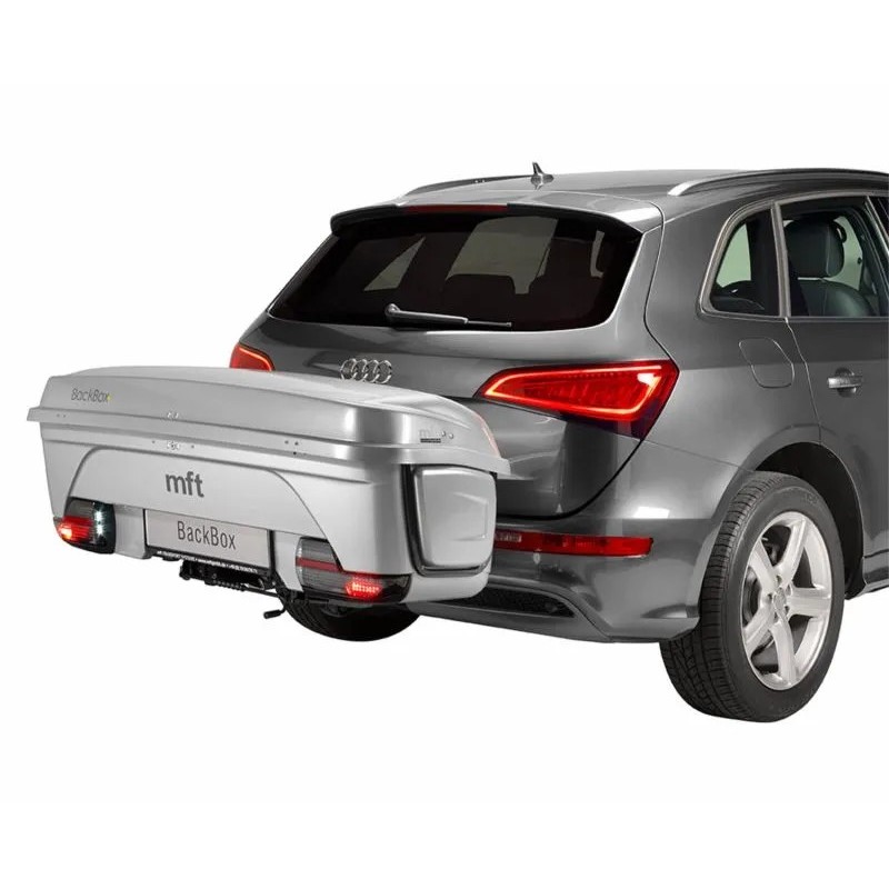 Zestaw box na hak MFT BackBox Silver + baza na hak Back Carrier montaż na haku holowniczym ⬅️ sklep DOAN