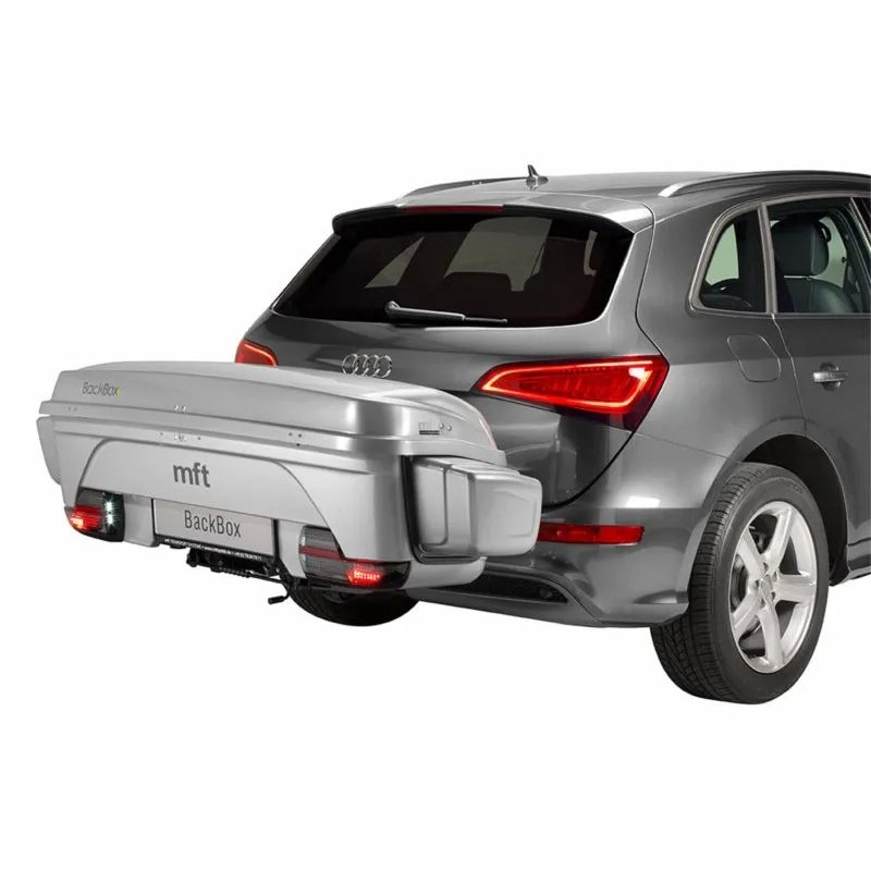 Zestaw box na hak MFT BackBox Silver + baza na hak Back Carrier montaż na haku holowniczym ⬅️ sklep DOAN