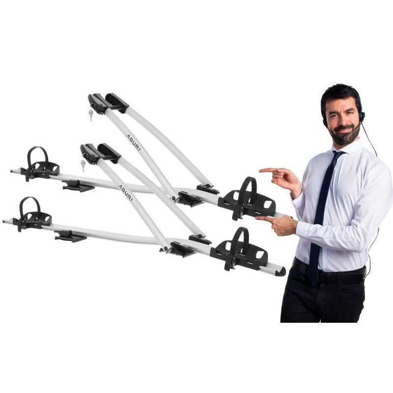 Uchwyt rowerowy na dach Aguri Acuda III srebrny zestaw x 2 sztuki ⬅️ sklep DOAN