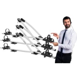 Uchwyt rowerowy na dach Aguri Acuda III srebrny zestaw x 3 sztuki ⬅️ sklep DOAN