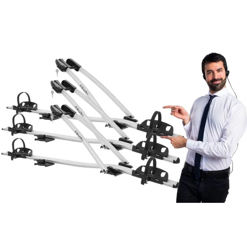 Uchwyt rowerowy na dach Aguri Acuda III srebrny zestaw x 3 sztuki ⬅️ sklep DOAN