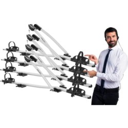 Uchwyt rowerowy na dach Aguri Acuda III srebrny zestaw x 4 sztuki ⬅️ sklep DOAN