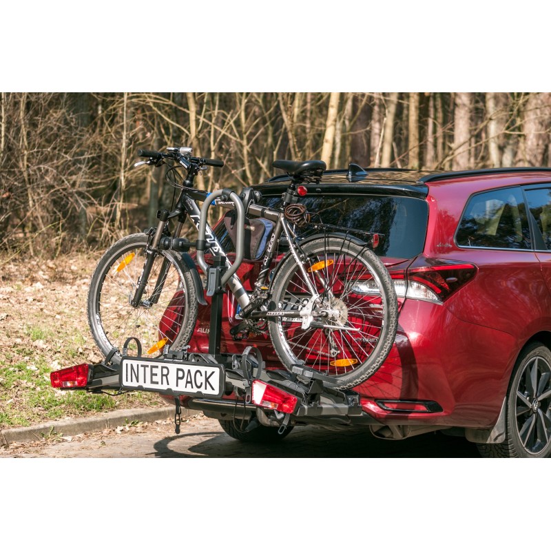 Bagażnik rowerowy na hak holowniczy Inter Pack New Spider czarny 2 rowery 13 PIN ⬅️ sklep DOAN
