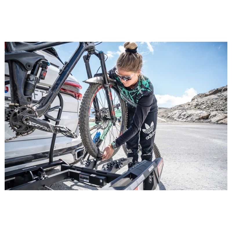 Bagażnik rowerowy na hak holowniczy Yakima FoldClick Evo czarny 2 rowery 13 PIN oświetlenie LED ⬅️ sklep DOAN